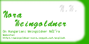 nora weingoldner business card